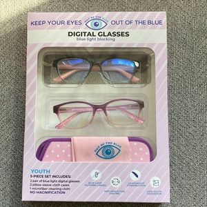 Youth digital glasses blue light blocking
